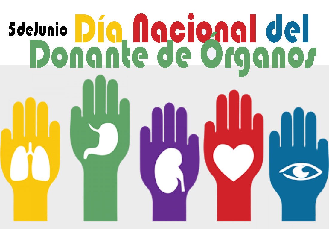 Hoy 5 Junio
#DiaNacionaldelDonante
de Órganos,Tejidos y células.
Dona vida, dona tus órganos!