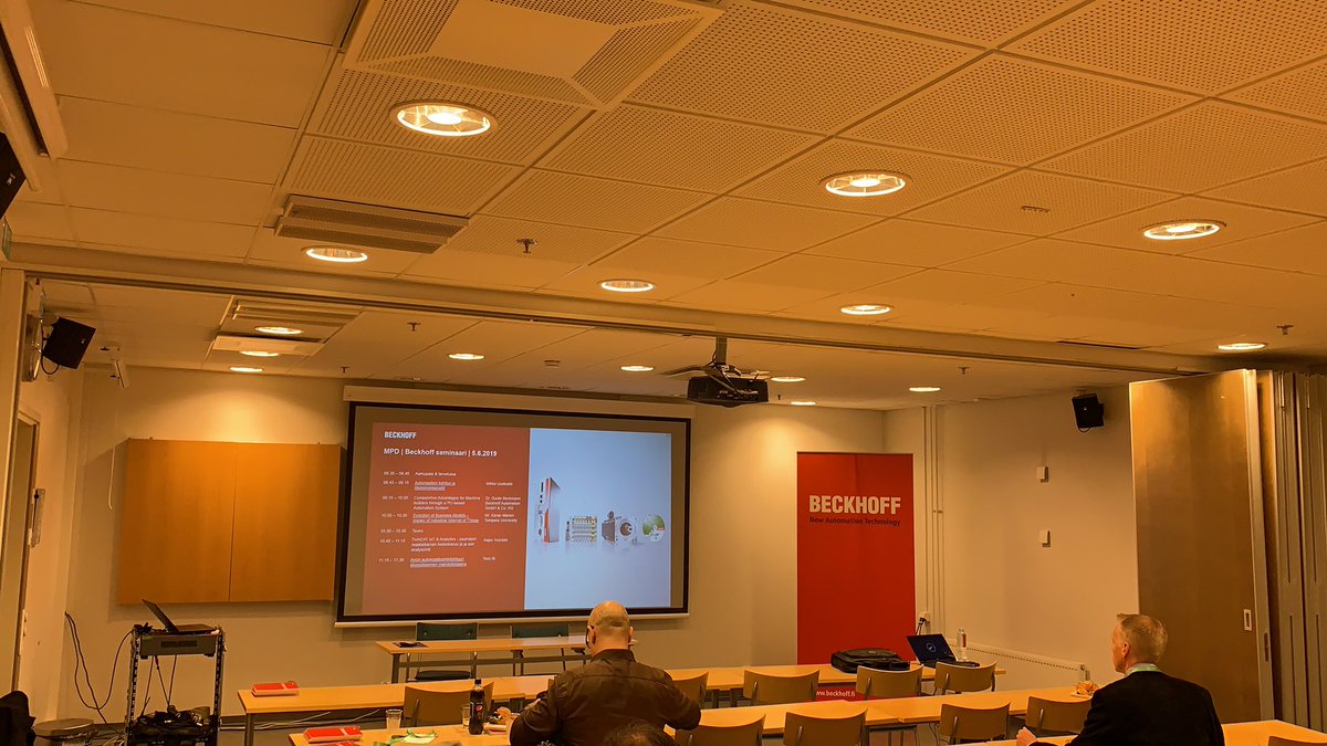 menonkaran's tweet photo. At @BeckhoffSuomi seminar in #MPD2019 to talk about #nonownership #businessmodels for SME manufacturing companies. #IIoT #digitalization https://t.co/I48udT1xwN