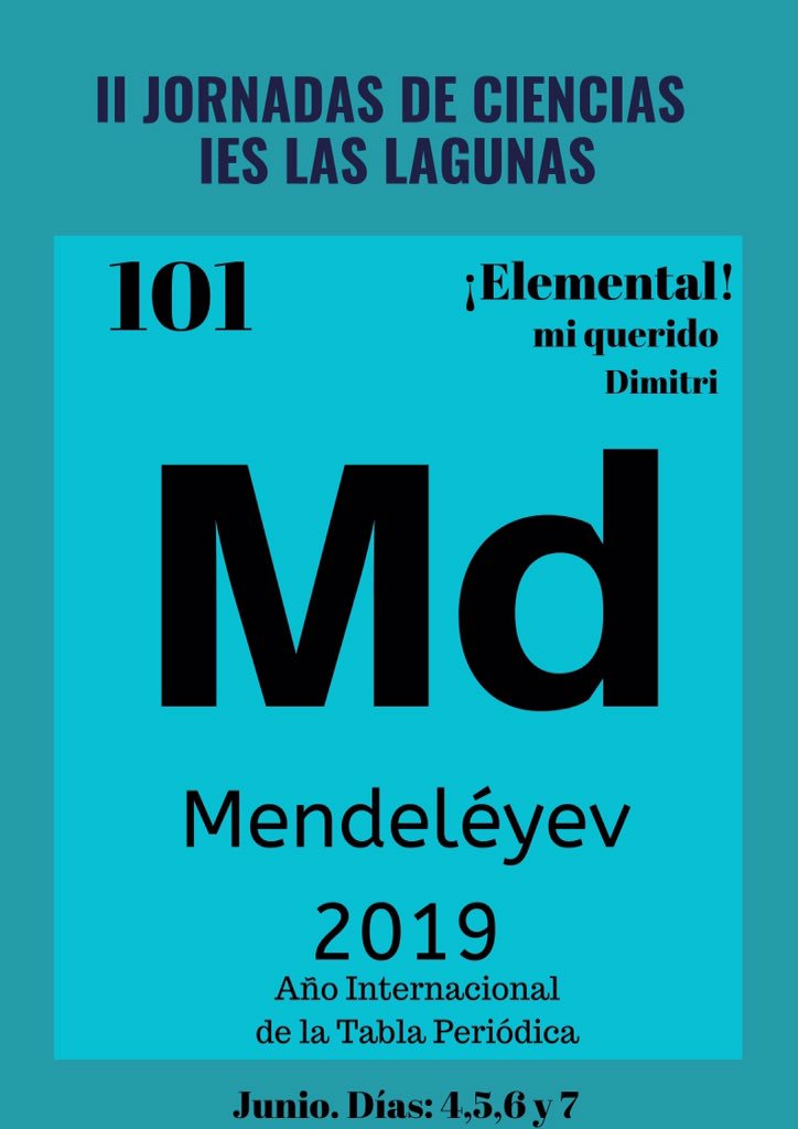 ies_laslagunas's tweet photo. Comienza #feriadelaciencia19 en el @ies_laslagunas. Este curso dedicada a la #tablaperiódica y a los elementos. Juegos, observaciones y una gran tabla para interactuar. @cepmarbellacoin @Malagaconvive @educacionenmlg @Mijas340 @AytoMijas @EducaAndInnova https://t.co/GkTtCZo7iA