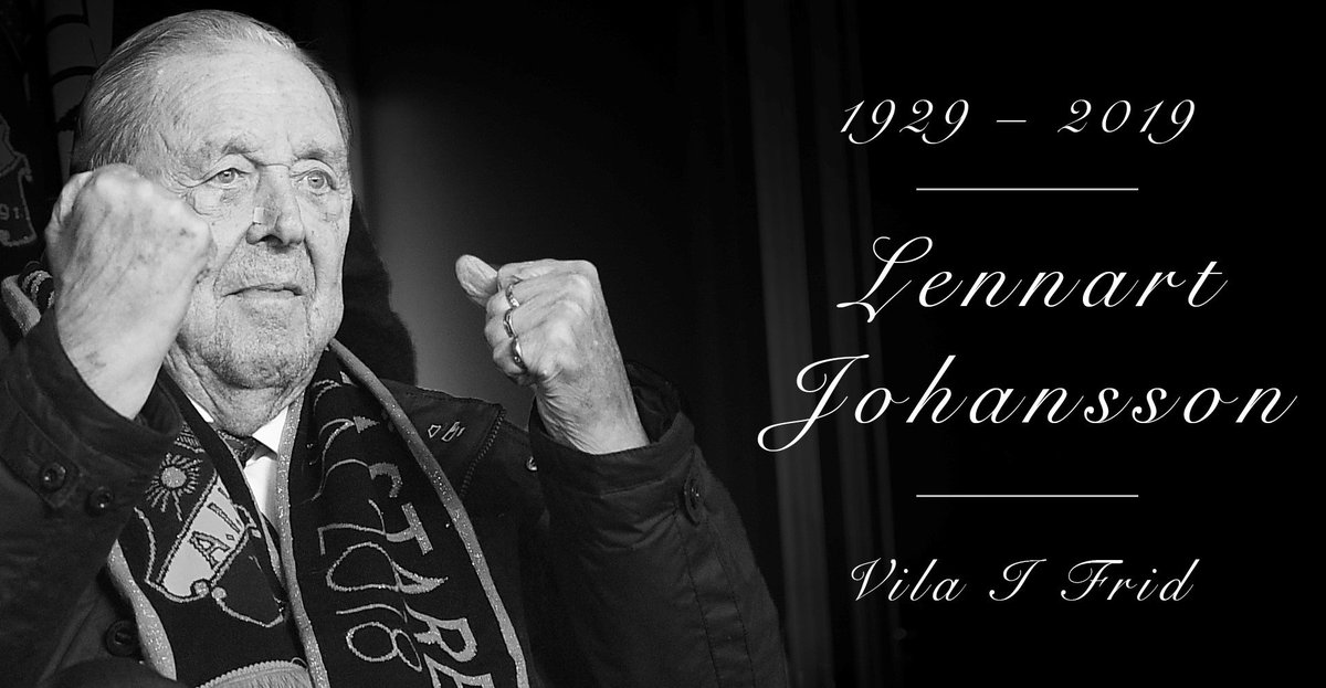 AIKfotboll's tweet photo. AIK Fotboll har sorg
AIK Fotboll har sorg efter att ha nåtts av beskedet att Lennart Johansson har avlidit. AIK:s hedersordförande blev 89 år. AIK Fotbolls tankar går till Lennarts anhöriga och vänner. https://t.co/wvPdeKlZb5 https://t.co/QwfNKsM5Sx