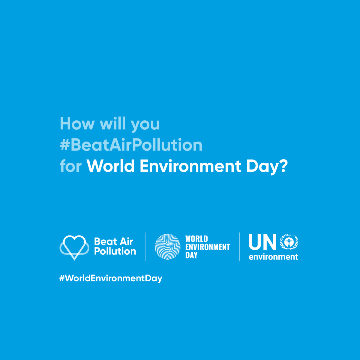UNEP's tweet photo. 3️⃣-2️⃣-1️⃣ it's #WorldEnvironmentDay!

See how people around the world #BeatAirPollution on our live feed &amp; 
share your action to join the celebration. https://t.co/sWve3n0ypD https://t.co/Wno1QTtrnH