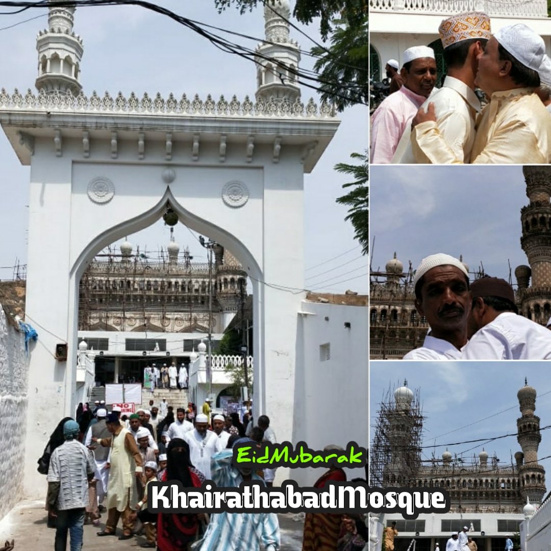 LifeInHyd_India's tweet photo. Eid Celebrations at #KhairathabadMosque 
#DhoMinar #ReplicaOfCharminar

#hyderabad #charminar #eidulfitr #happyramadan #happyramzan #2minar #4minar #dhominar #charminar like place #oldmosque #khairathabadmosque
@HiHyderabad @amartadi @IamAmmarr @Andrew007Uk @KTRTRS @swachhhyd https://t.co/xjqMC1OPP3