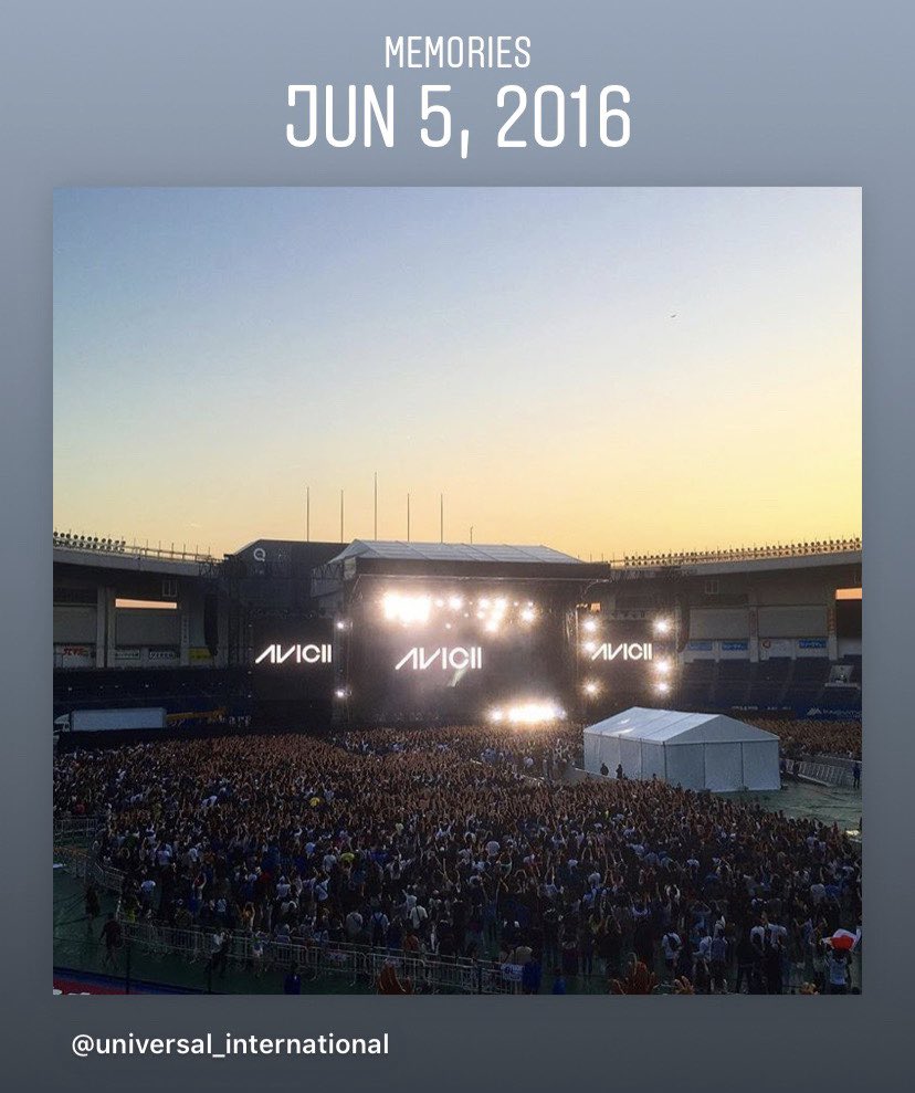 UNIVERSAL_INTER's tweet photo. 3年前の今日、#AVICII が東京公演をしました。2016年、DJとしての活動引退を発表した後に行われた最初で最後の来日公演🇯🇵素晴らしい音楽と時間をありがとう🙏 https://t.co/XN3gF8ySLY