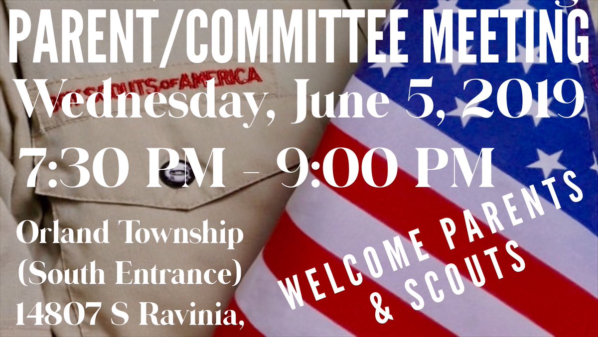 OPTroop318's tweet photo. Greetings Troop 318,
We will be having our committee meeting. Come join us to discuss the upcoming meetings and activities. 
All parents are welcome.
Hope you can make it!
Yours in Scouting,
Tim Murray
#CommitteeChairman #OPTroop318 https://t.co/o1C48JnqE3