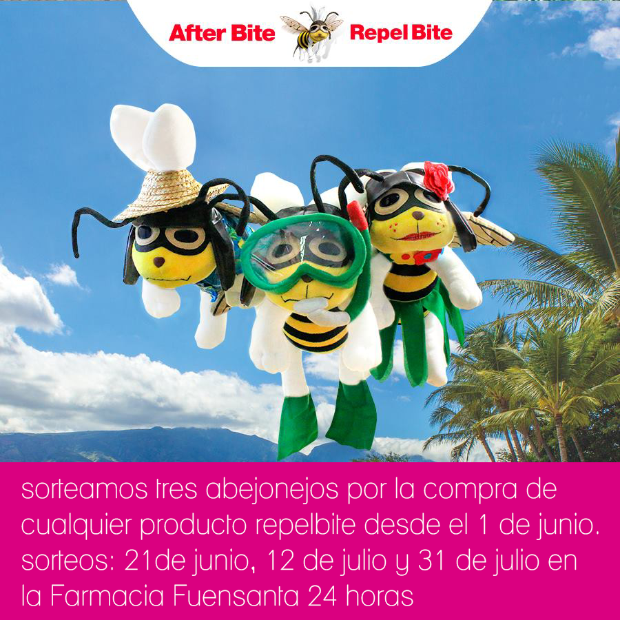 farmafuensanta's tweet photo. ¡Ya están aquí el #abenonejo...! 🐝
No dejes que te pique... ¡pero llévatelos a casa! Al comprar cualquier producto #Repelbite desde el 1 de junio, participas en el sorteo de 3 abejonejos. Sorteos: el 21 de junio, el 12 y el 31 de julio en la #FarmaciaFuensanta24horas 
¡Suerte! https://t.co/P3kKhG0o4b