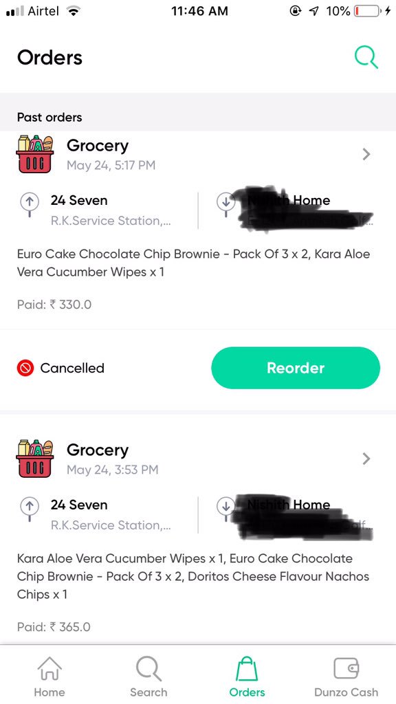_prakarsh's tweet photo. First 4 consecutive orders &amp; all couldn’t be fulfilled by @DunzoIt 
How r u even surviving with such pathetic services? Just🔥@GoogleIndia &amp; Investor’s money? Please remember you’re NOT just a Tech Startup, operations r crucial too! Tech will just remain an enabler! @dalvirsuri https://t.co/Uhf2xcStJP