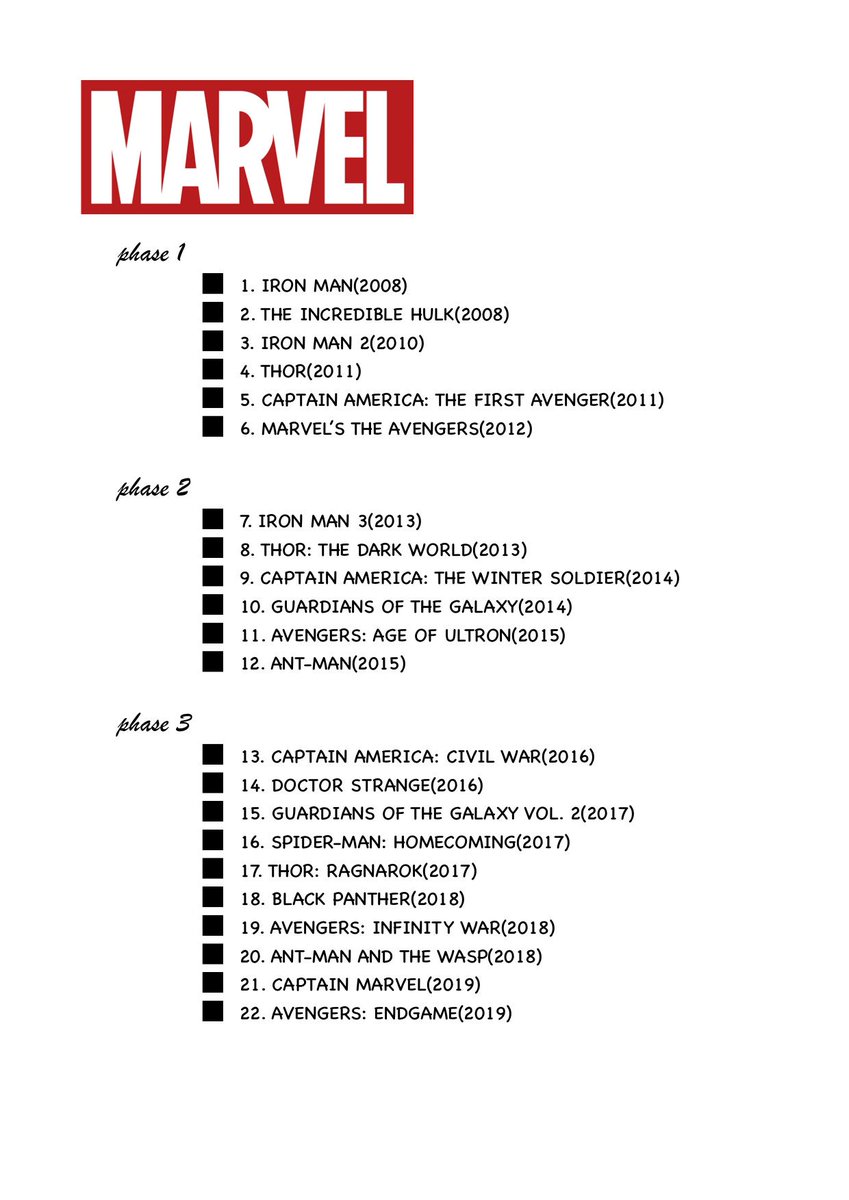 quiz_tos's tweet image. MCUの流れ
@marvel_jp #Avengers #Marvel #Endgame #IronMan #Hulk #Thor #SpiderMan #CaptainAmerica #CaptainMarvel #HawkEye #BlackWidow