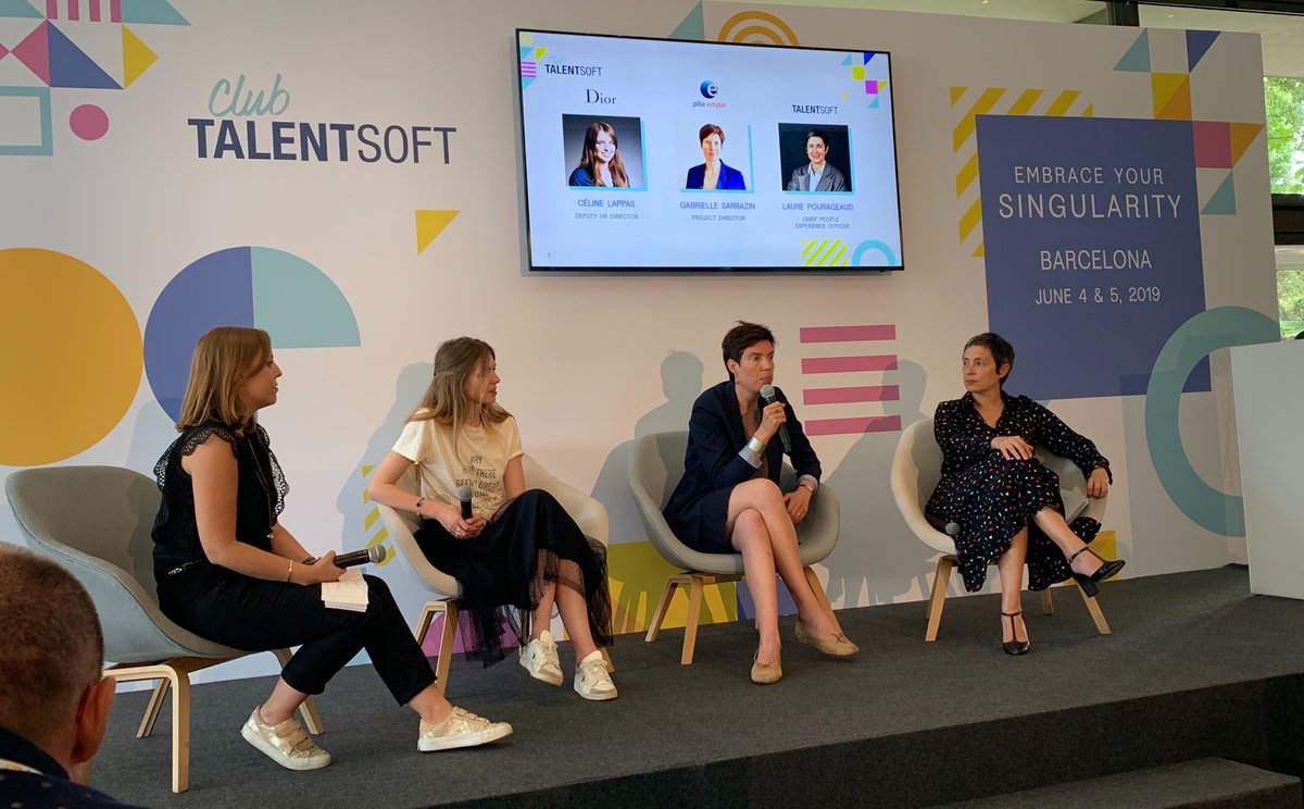 Altaide_JF's tweet photo. #clubts @Melanie_Lapree de @Talentsoft anime une table ronde sur l’expérience clients / expérience employé avec  @CelineLap @LaurePourageaud et Gabrielle Sarrazin @poleemploi https://t.co/mS6GiQDOEW