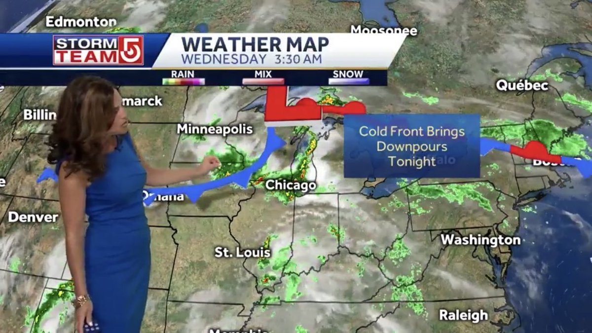 Feel of summer today as it turns more humid with highs around 80° 
Downpours and thunder tonight could lead to localized flooding. Weekend looking FANTASTIC! Details in your video forecast here:  wcvb.com/article/video-…  #wcvb