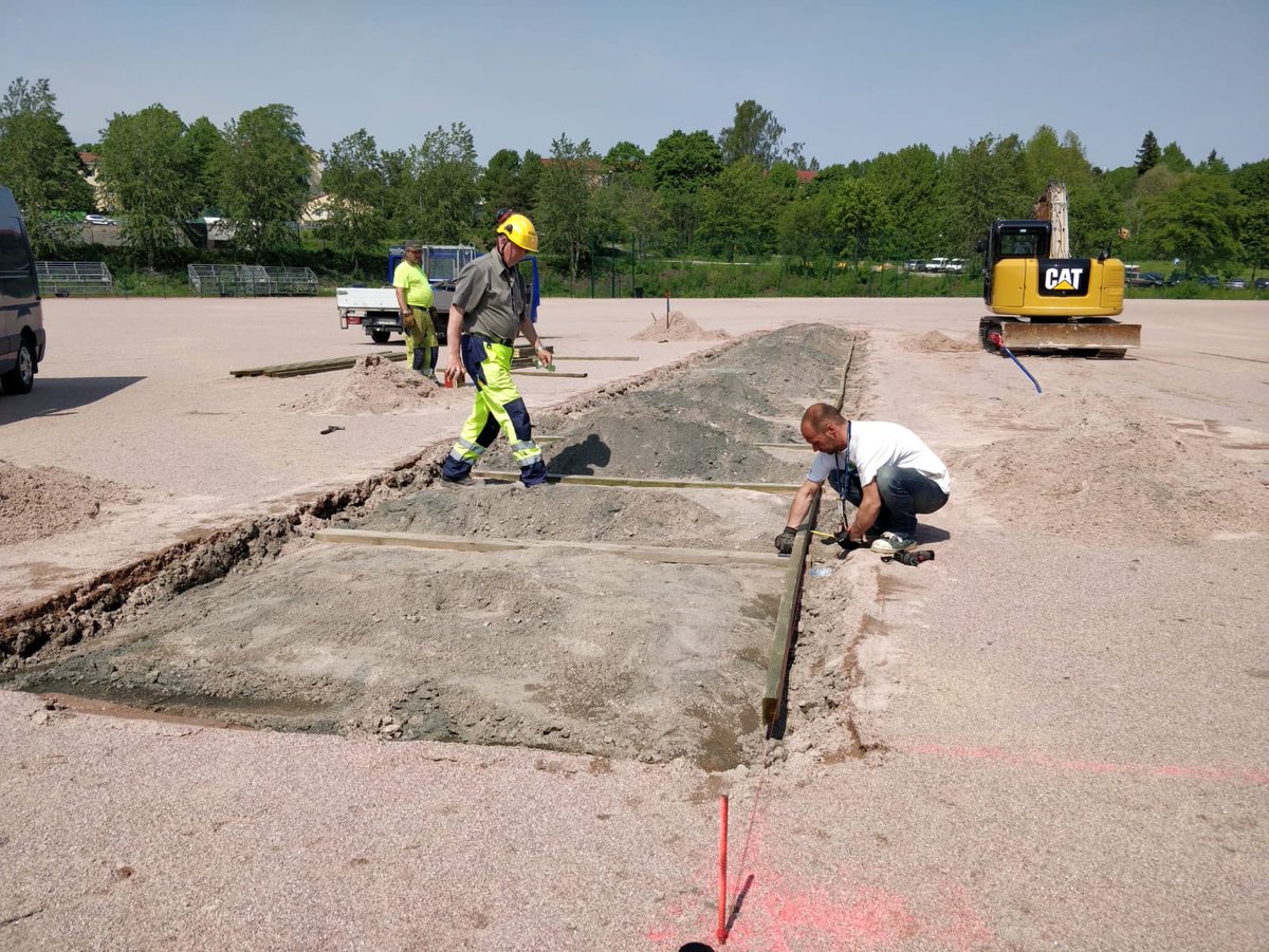 DurantSports_'s tweet photo. A few images of a match pitch being installed in Finland using @PlayriteSurface carpets and components supplied by us as part of our partnership with @CricketFinland #Cricket #NonTurf https://t.co/TiKQbN7rJw