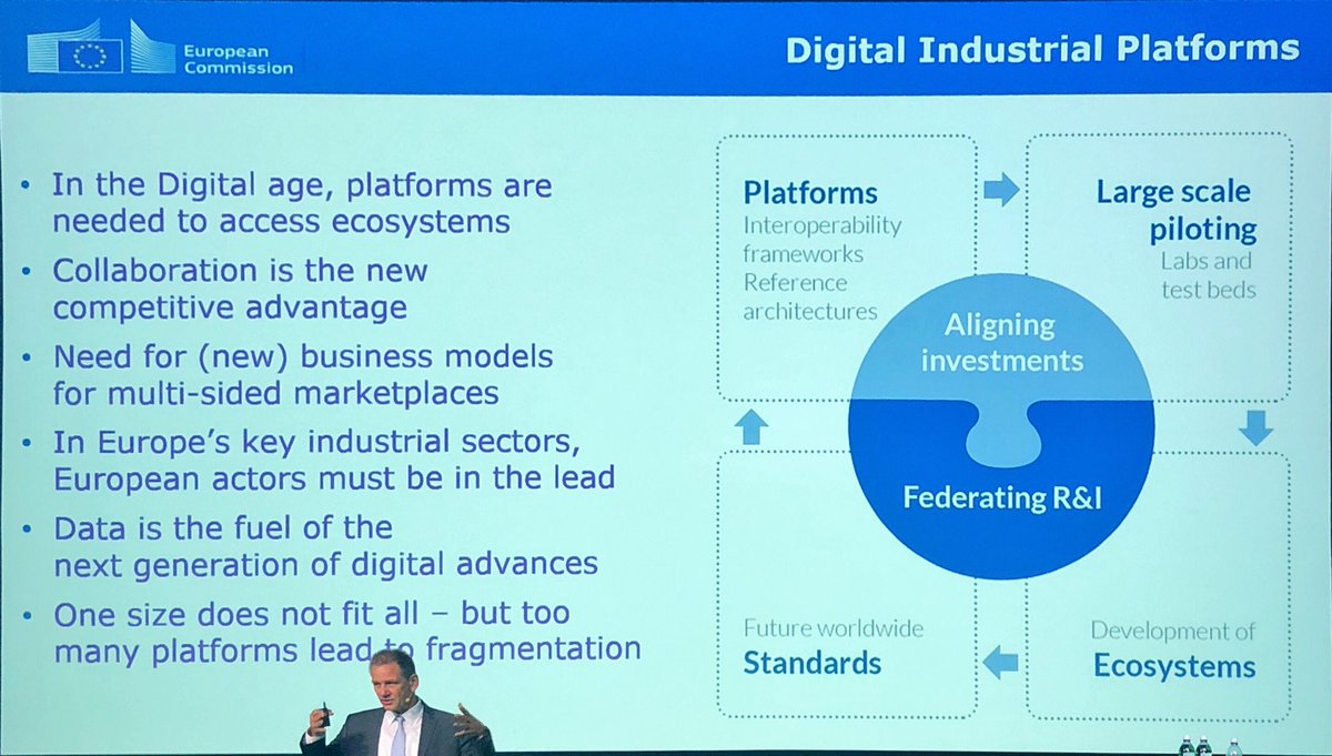 Platforms play a huge role for Europe’s competitiveness
Data flows through EU, digital single market soon reslised #mpdays <a href="/Produktion2030/">Produktion2030</a>