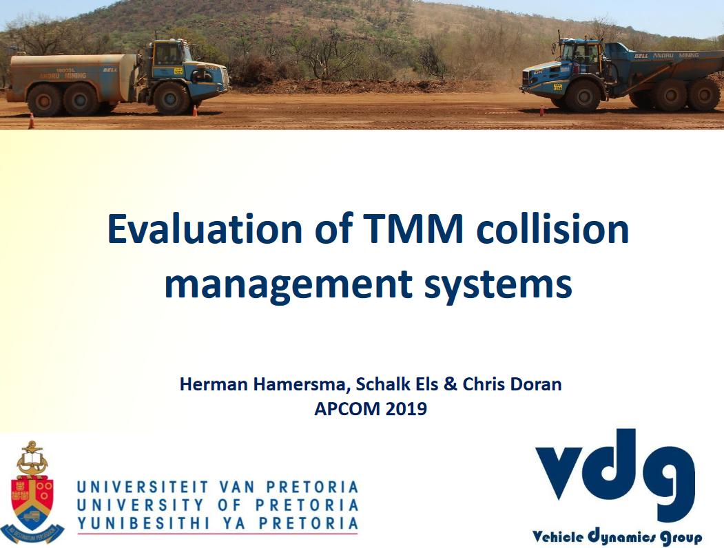 im_mining's tweet image. #SouthAfrica testing of #collisionmanagement #systems is accelerating with a #MineHealth &amp;amp; #Safety Act 2020 implementation deadline. @UPTuks' #VehicleDynamicsGroup leads the way; Dr Herman Hamersma outlined progress at #APCOM2019 #futureofmining @ICMM_com bit.ly/2wDyL5a