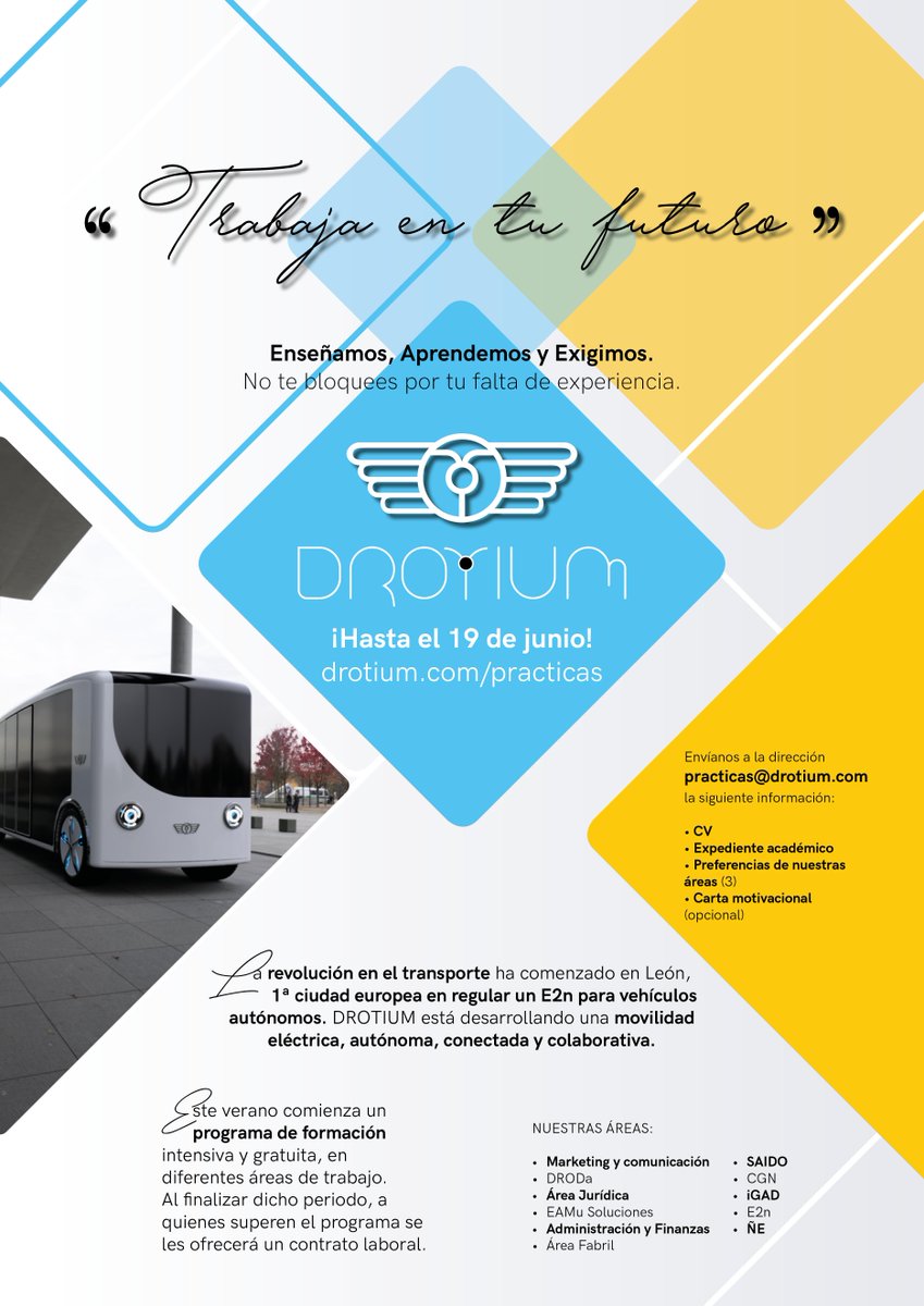 ¡Estamos convirtiendo León en la 1ª Ciudad NERTRA de Europa! 😀👏👏🌳 ¿Quieres formar parte? Tenemos la posibilidad de incorporar a nuestro equipo diferentes perfiles profesionales, echa un vistazo a nuestra web: drotium.com/practicas 🤗