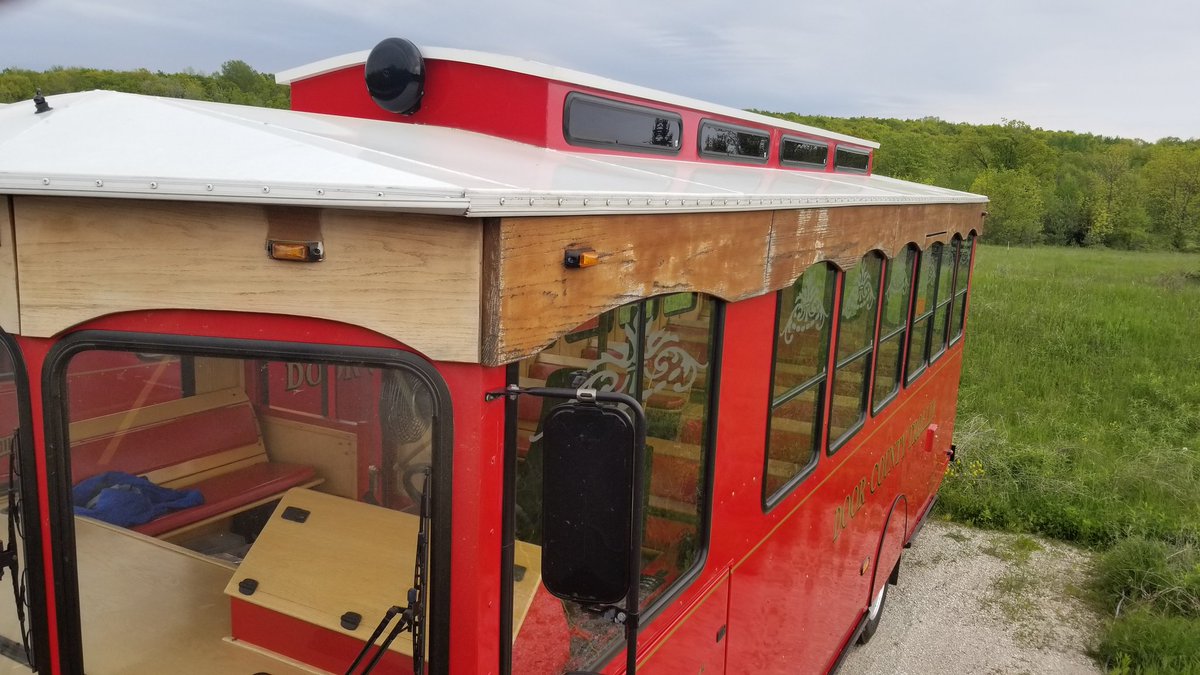 DCTrolley's tweet image. Sanding the wood makes a real difference. Take a look at the before and after!