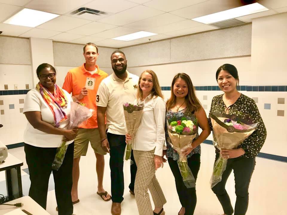 SHES_Dolphins's tweet photo. On behalf of the SHES staff, we are very appreciative of our PTA board and members. They do so much to support us! ❤️❤️❤️ #SHESPTA #FCPSR2 https://t.co/ObAXDHM08B