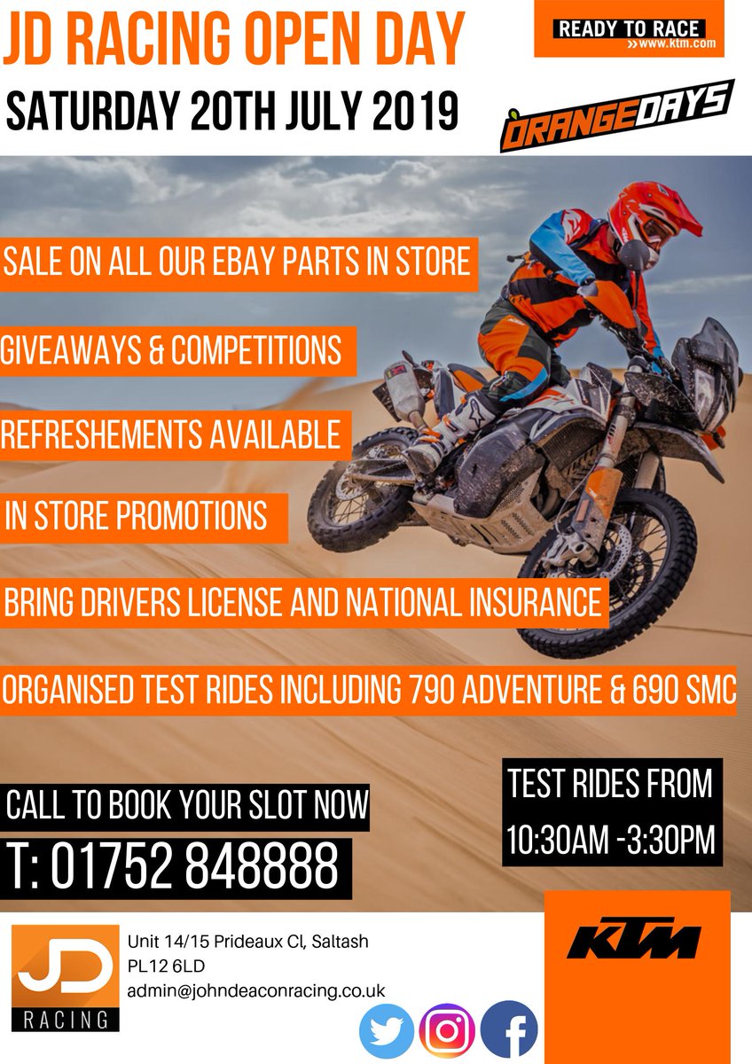 racing_jd's tweet photo. Come along to our open day!
Details attached https://t.co/RxVs4rTi9A