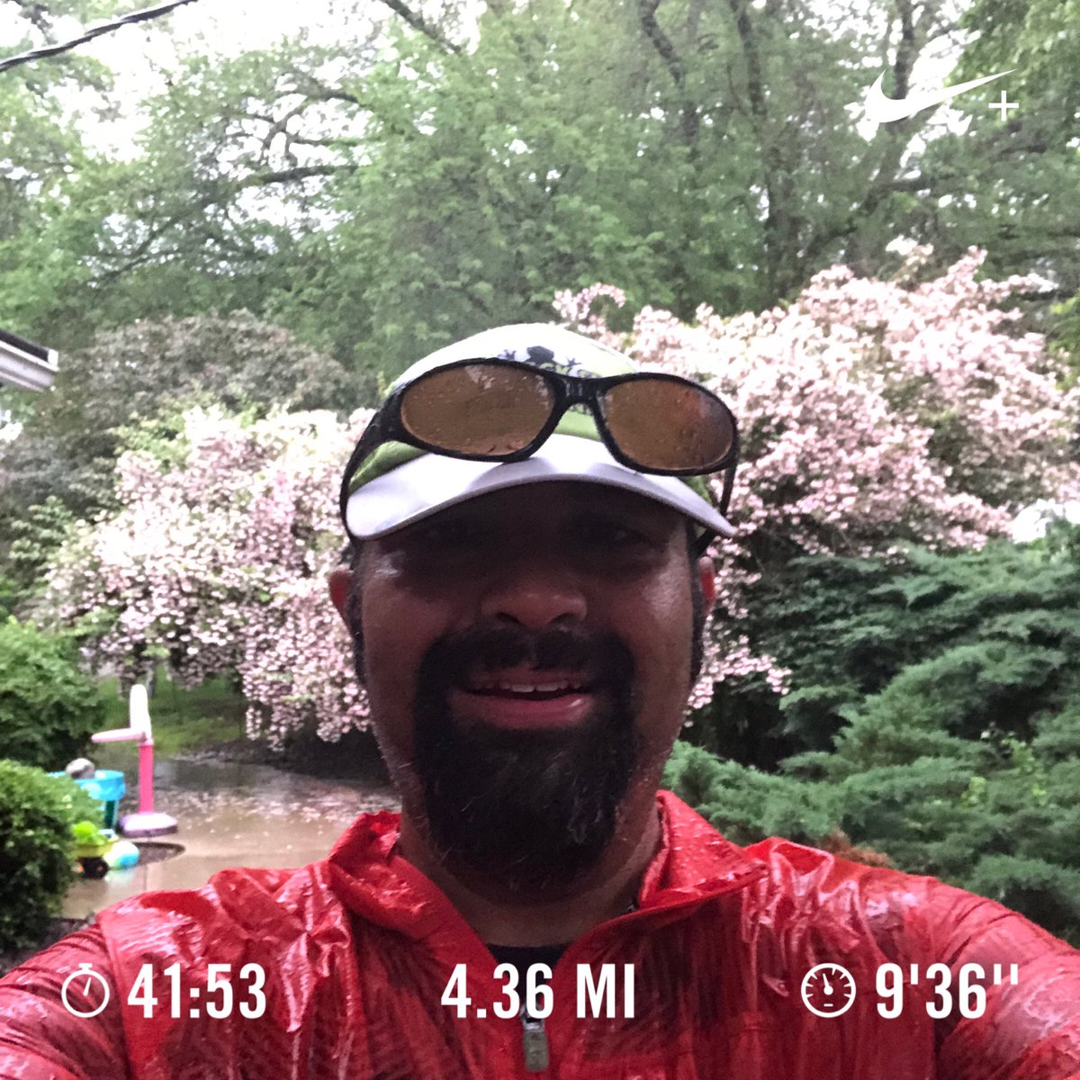 Enjoying the rain on #NationalRunningDay