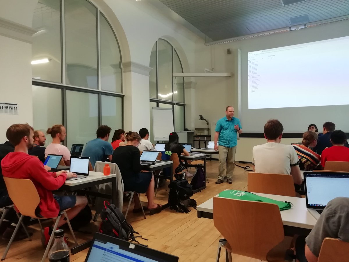 ETH_SIS's tweet photo. Time for some hands-on fun with parallel workshops on using git and the data management platform #openBIS at the #ETHRDM summer school https://t.co/vAydKtL8uC