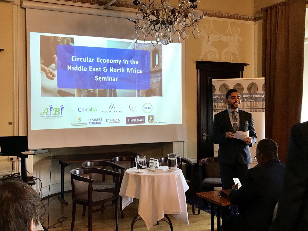 Daira_global's tweet photo. Discussing all topics related to circular economy at the Middle East &amp; North Africa Seminar in Helsinki. #WCEF2019 https://t.co/N8KEXzw6WC