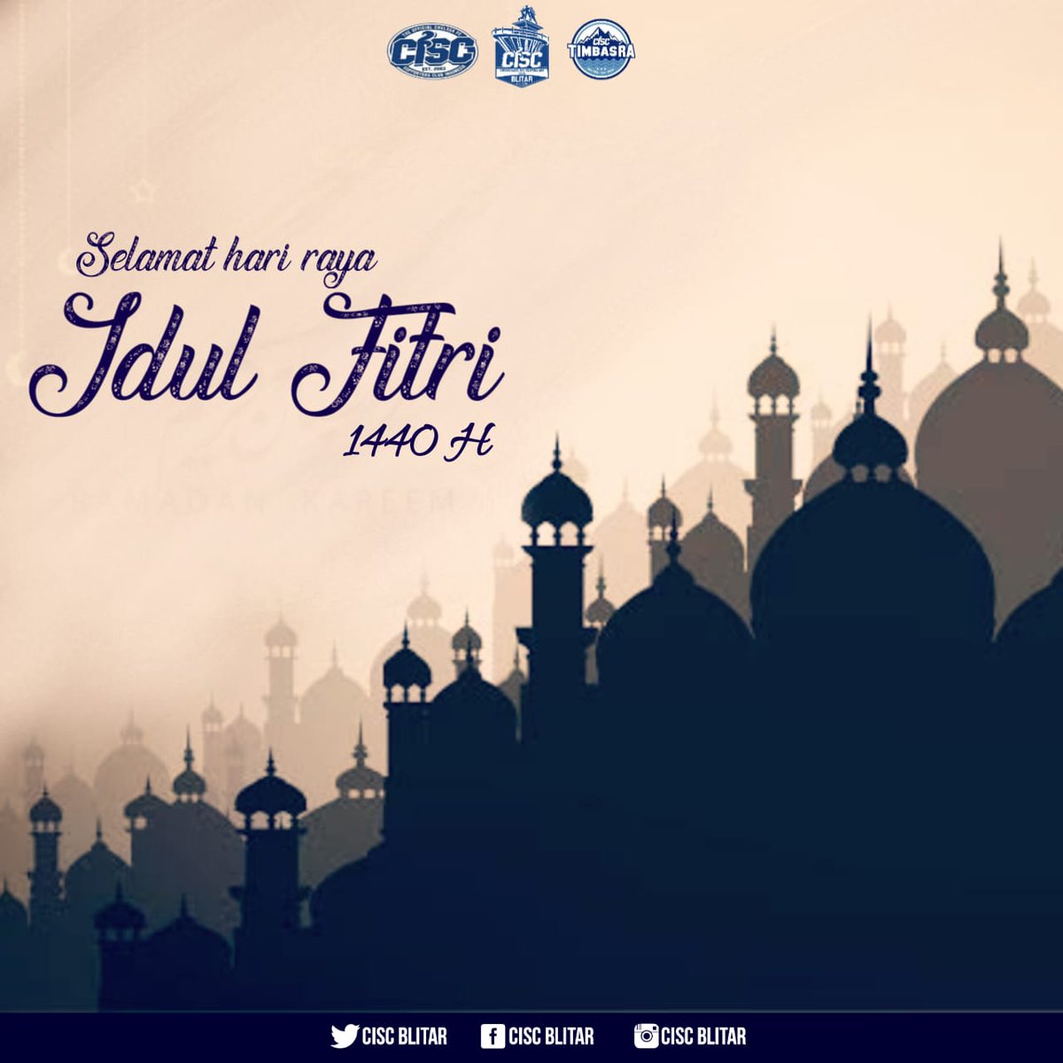 CISCblitar_'s tweet image. Kami segenap pengurus dan anggota mengucapkan selamat hari raya idul fitri.
Mohon maaf lahir dan batin