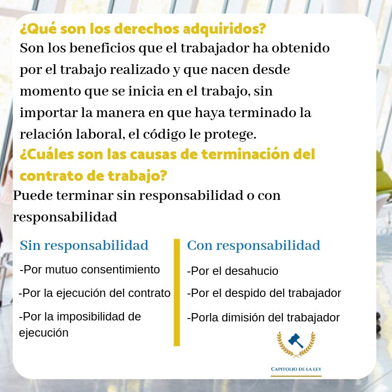 Capitoliodeley's tweet photo. Preguntas frecuentes💡 
#trabajo #derecho #empleador #trabajador #despido #desahucio #dimisión #contrato https://t.co/dlRsjl6sPo