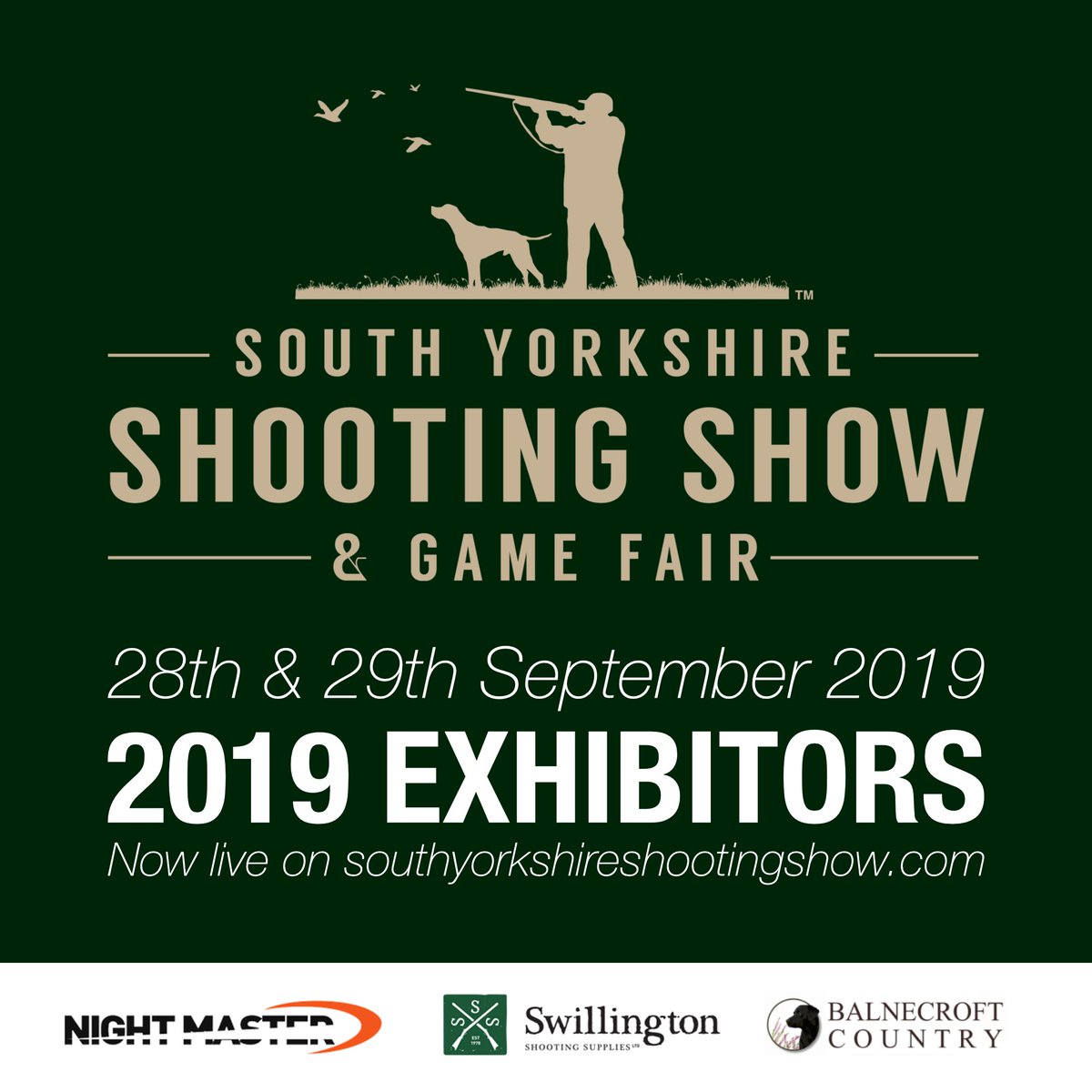 Exhibitors at the 2019 show (so far) are up on the website. You can check them out here: southyorkshireshootingshow.com/exhibitors.html