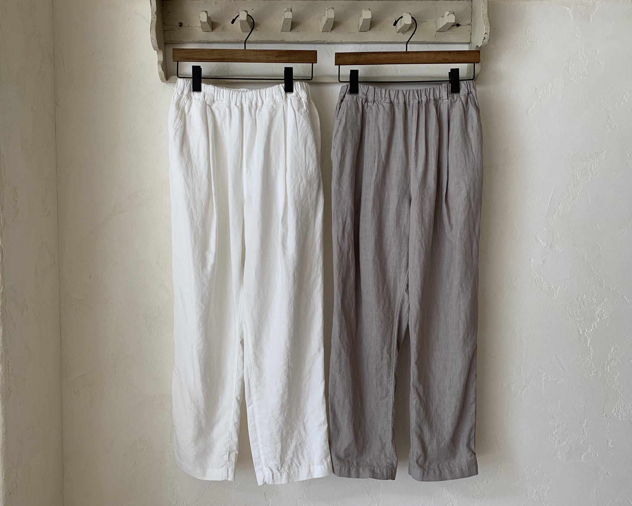 ☆新品タグ付き☆nest Robe 起毛リネンタックイージーパンツ　　オフシロ ☆新品タグ付き☆nest Robe 起毛リネンタックイージーパンツ オフシロ