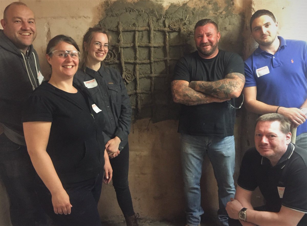 WomersleysLtd's tweet photo. It was a pleasure to provide training to a great group of people at Leeds College of Building for Leeds Council. The day focused on clay modelling as inspired by examples from Africa and Internal Lime Stucco inspired by Wentworth Castle’s Italian Staircase https://t.co/iab6QrUYj1 https://t.co/Jjudb1JsgJ