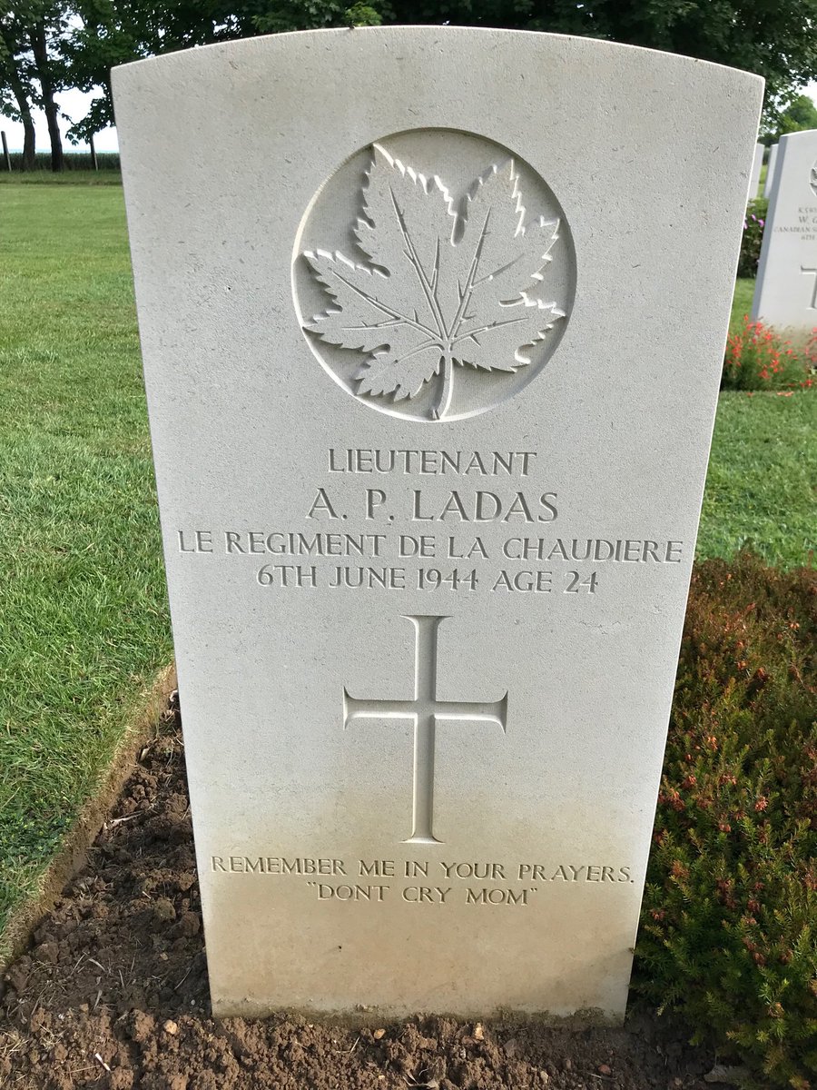 omarsachedina's tweet photo. “Remember me in your prayers. Don’t cry mom.”

Lieutenant A.P. Ladas, 24.

#benysurmer #dday75 #ctvdday https://t.co/lEQ7vjitYJ
