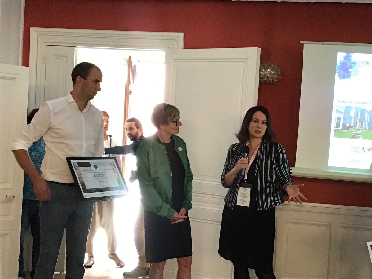 HousingEurope's tweet photo. It was a privilege to join the European Collaborative Housing Awards jury. Today, our SecGen @sorcha_edwards handed over the awards to Space-S (NL) &amp; Cohousing Entrepatios (ES)- along w. Karise Permatopia (DK). Really key to give voice to the ones who deliver change on the ground https://t.co/NVT254r5Mn