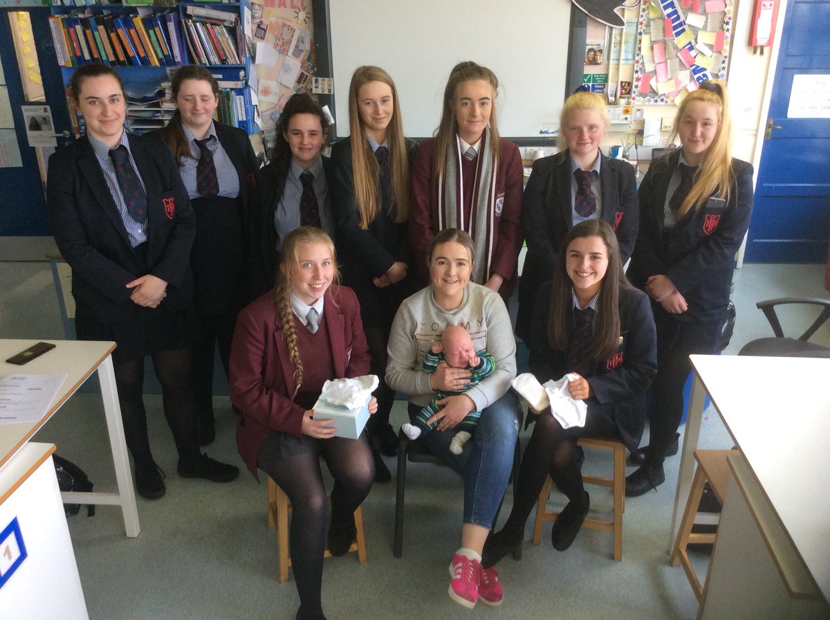 HsbShared's tweet photo. Year 11 Shared Classroom GCSE pupils get first hand experience with baby Freddie who was born at 29 weeks.What a miracle and so perfect! https://t.co/gE2uQhaBH9