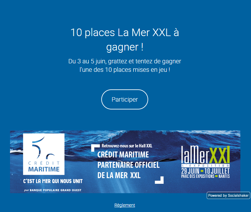 LaMerXXL's tweet photo. [#JeuConcours] 🤩 Dernier jour pour tenter de gagner une place à l'exposition @LaMerXXL, en partenariat avec le @CreditMaritimeO ! Pour participer 👉 https://t.co/3gBv2yjWuA https://t.co/194Zxkp1yU