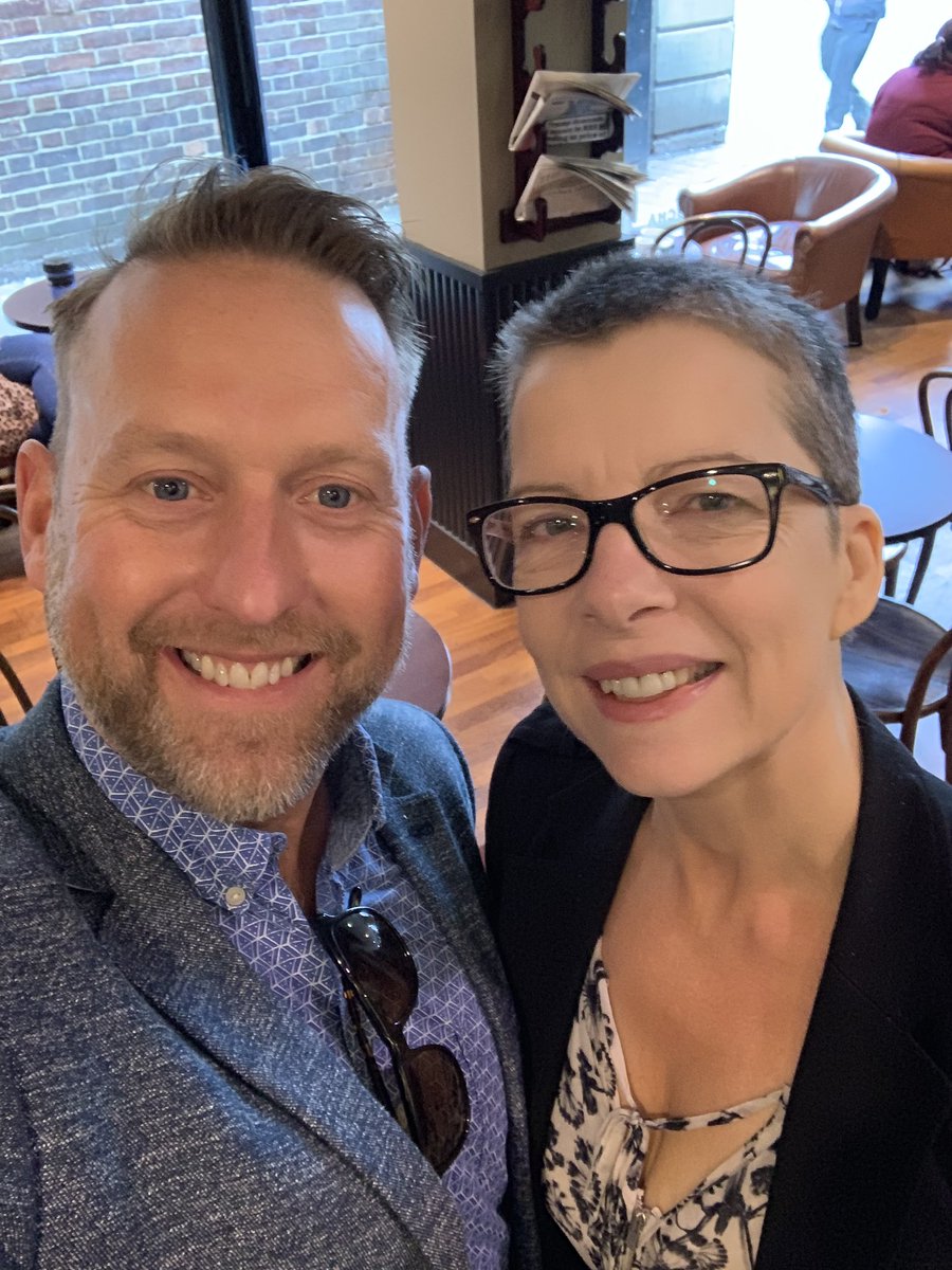 ChrisStraws1975's tweet photo. First meeting of the day with the newly shorn @ladyermintrude, to chat about a fab little print project she’s working on. #printtalk #digitalprint https://t.co/bC0ZTvjA5y