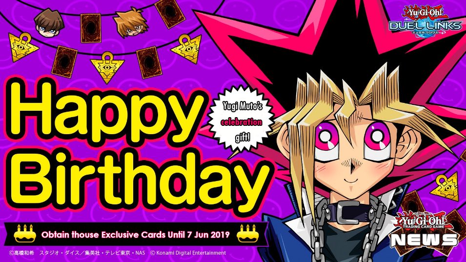 happy birthday yugioh card Yu Gi Oh Edible Cake Topper main image 0