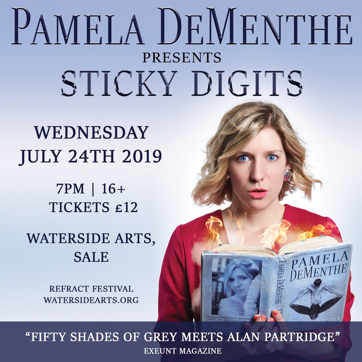 PamelaDementhe's tweet photo. Sticky Digits Audience member: “I was simultaneously aroused and educated and only mildly traumatised”
Me: 🙏🏻

👇🏻
#refract19 #watersidearts #stickydigits https://t.co/zILCrclRH7