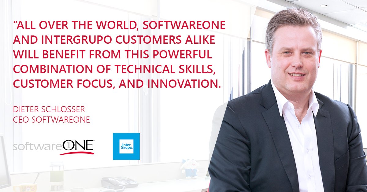 COMPAREXUK's tweet photo. Exciting news! SoftwareONE has acquired a controlling stake in #Intergrupo expanding our capabilities in strategic areas of App Development &amp;Modernization, DevOps/Digital Engineering, Artificial Intelligence and Machine Learning https://t.co/Oosy6OrEjr