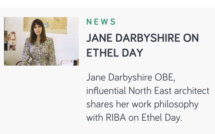 Read about our founder Jane Darbyshire’s #designinspiration and #designphilosophy as part of @RIBA #EthelDay celebrating #womeninarchitecture architecture.com/knowledge-and-… love the photo!