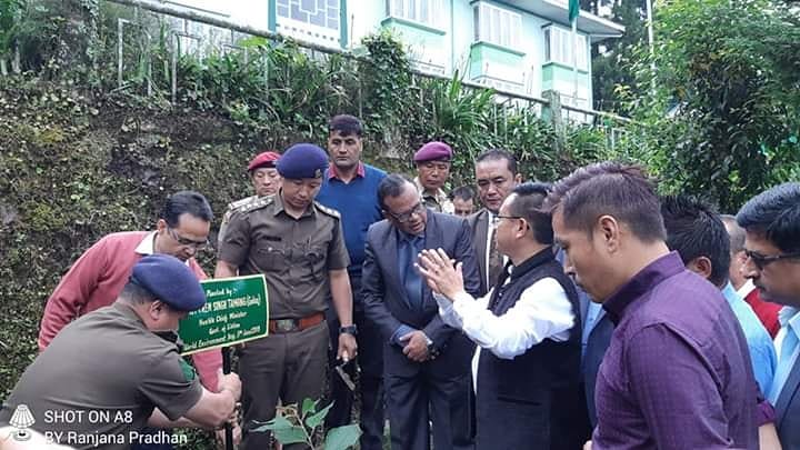24_sikkim's tweet photo. Chief Minister Shri. P.S Golay today planted a sapling at Circuit House Premises on the ocassion of World Environment Day, 2019. https://t.co/CfR9doVioa
