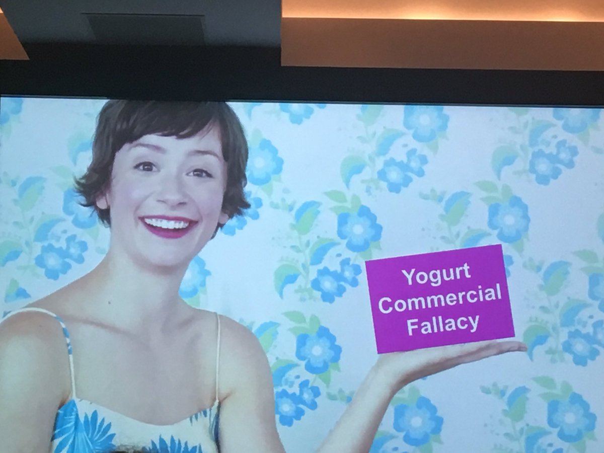 Are you trying to build audience connection based on a perfect ideal- the yoghurt commercial fallacy?  That won’t change behaviour. It will only appeal to the “doers.” #ReimagineTheWorld - tell a story that creates connections between audiences & their values #WSMC19