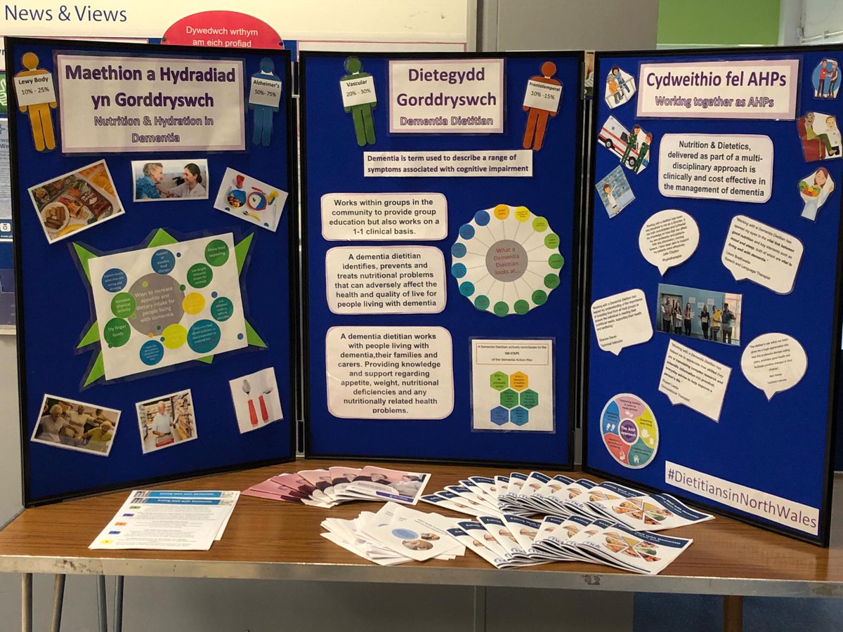 The role of a Dementia Dietitian.  
The need for nutritional screening and nutritional support in early stage dementia is vital in helping to prevent malnutrition and to enable people to continue to enjoy their food! #WhatDietiansDo #DietitiansWeek2019  <a href="/BDA_Dietitians/">British Dietetic Association</a> @BCUHB