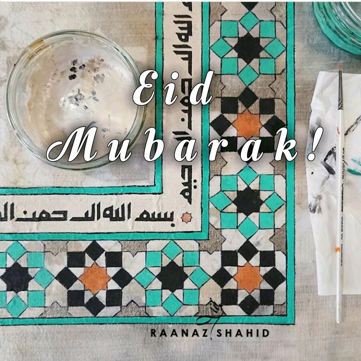 RaanazShahid's tweet photo. E I D  M U B A R A K !
Wish you all a much love.
Enjoy all the yummy food! 
#raanazshahid #eid #eidmubarak #eid2019 #celebration #celebrations #party #love #family #faith #islam #quran #5pillars #food #yummy #watercolours #watercolour #calligraphy #arabic #winsorandnewton https://t.co/LiHrB7ViAf