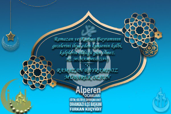 Ramazan Bayramınızı en içten dileklerimle kutlar. Mutlu, sağlıklı ve aileniz ile huzurlu bir bayram geçirmenizi temenni ederim. 

Alperen Ocakları Orhangazi İlçe Başkanı Furkan Koçyiğit
#zalimealp
#mazlumaeren 
#orhangazialperen
#güçlügençlik
#güçlügelecek