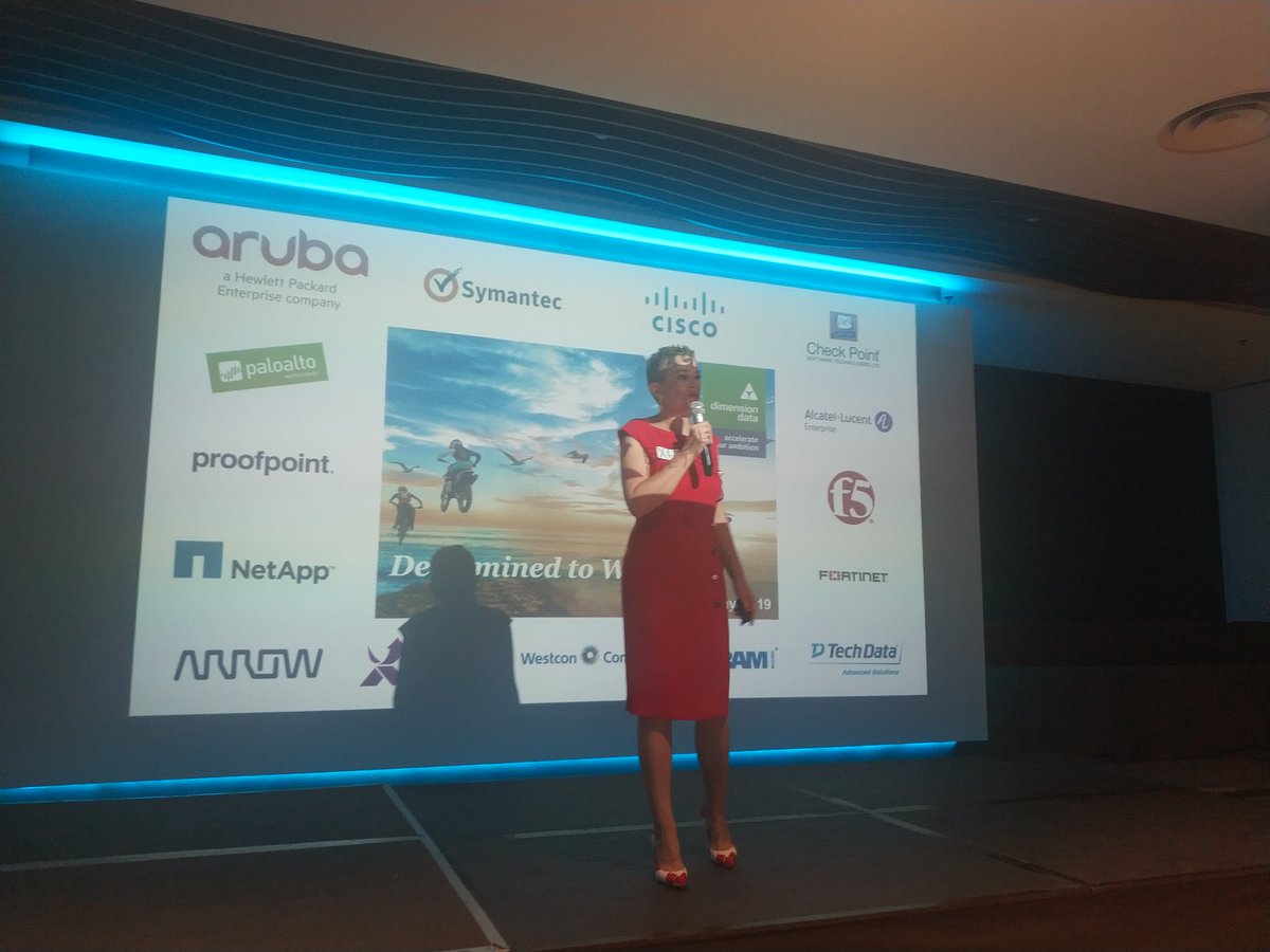 AVilamitjanaP's tweet photo. Araceli on stage @DimensionDataES @cisco_spain together sky'sthelimit #DimensionDataPartnerDay https://t.co/cgCWY0YSio