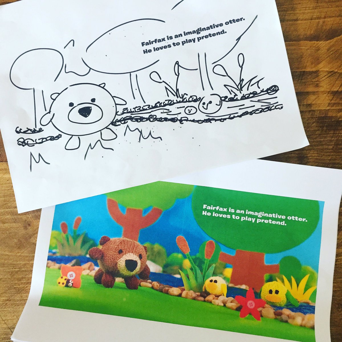 From storyboard to the final photo. Fairfax the Otter children’s picture book including knitting pattern coming soon! 

#knittedotter #makersgonnamake #makersmovement #photography #knittingpatterns #knitting #woollytales #ChildrensBooks #picturebook 

woolly-tales.com