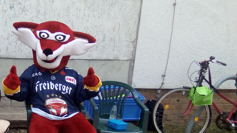 rlangeve's tweet photo. #Maskottchen Lausitzer Füchse Fuchs Da gönnt er sich grade einmal eine kleine Pause. #Lauffigur #Weißwasser #Lausitz #Oberlausitz #Sachsen #Eishockey #beliebt #mascota #Spaß #Sport #spiel mehr über #Fuchs und Maskottchen auf https://t.co/iUMNpK4sEF https://t.co/HLx5tfYHMs