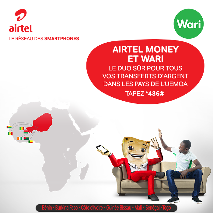 airtelniger's tweet image. Grâce au duo Airtel Money / Wari vous pouvez désormais envoyer et recevoir de l’argent vers tous les pays de l'UEMOA via Airtel Money. #Airtel #Niger
