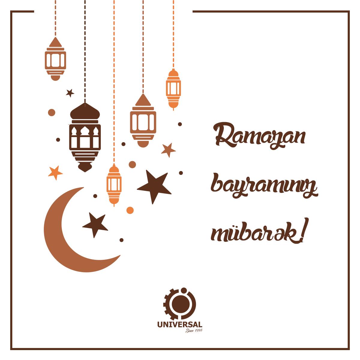 Ramazan sevgi və paylaşmaq bayramıdır. Bayram münasibəti ilə sizi təbrik edir, sevgimizi sizinlə paylaşırıq!

#Universal #UniversalPro #UniversalProMMC #Bayram