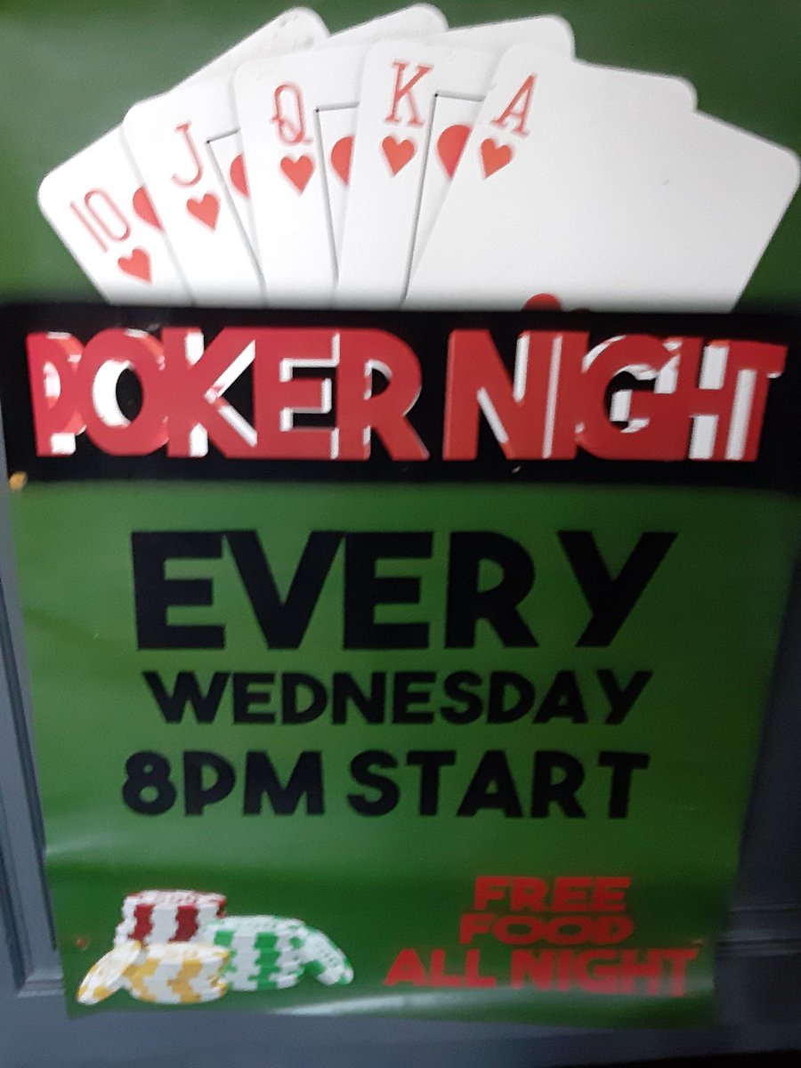 Poker tonight  with free food   starts at 8pm