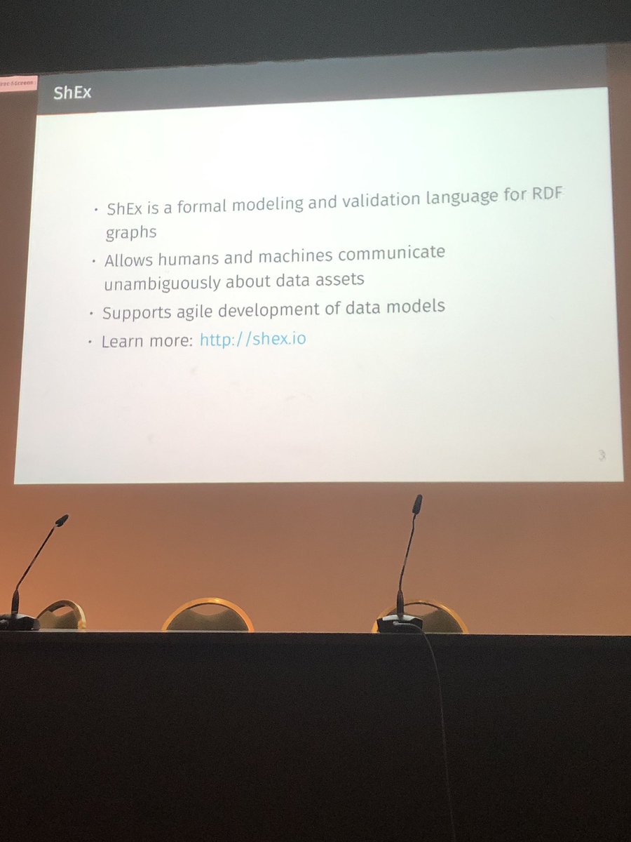 pgroth's tweet image. Katherine Thornton presenting shex schema sharing on @wikidata since last Tuesday #eswc2019