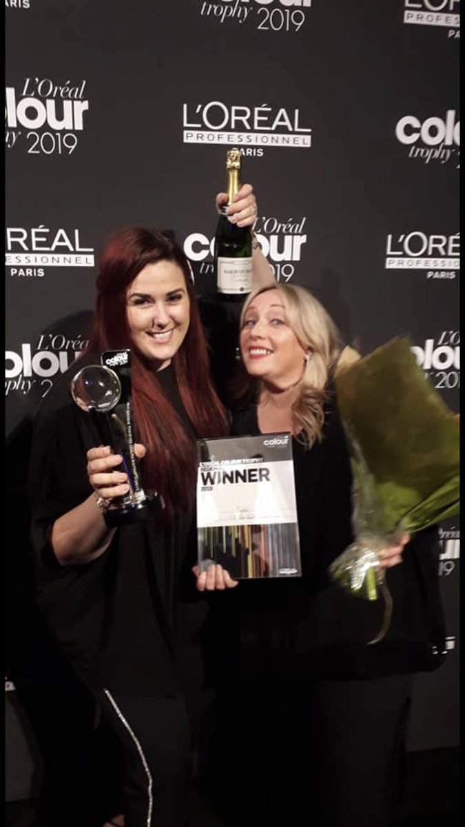 tootyfruitti's tweet photo. So we won the Best in region at the L’Oréal Colour trophy Grand final..  Buzzing  and proud is an understatement..😍#LCT19”@lorealprofessionaluk https://t.co/UrKQ7RcaKo